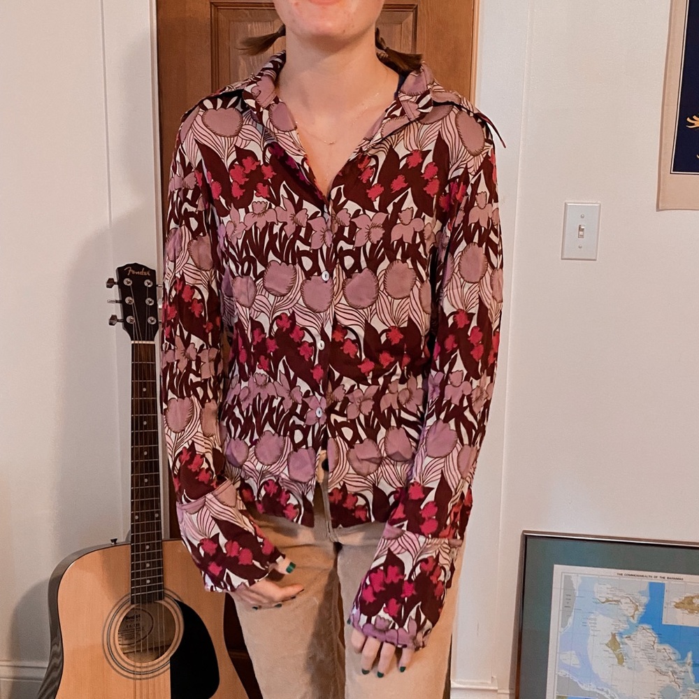 Floral button up